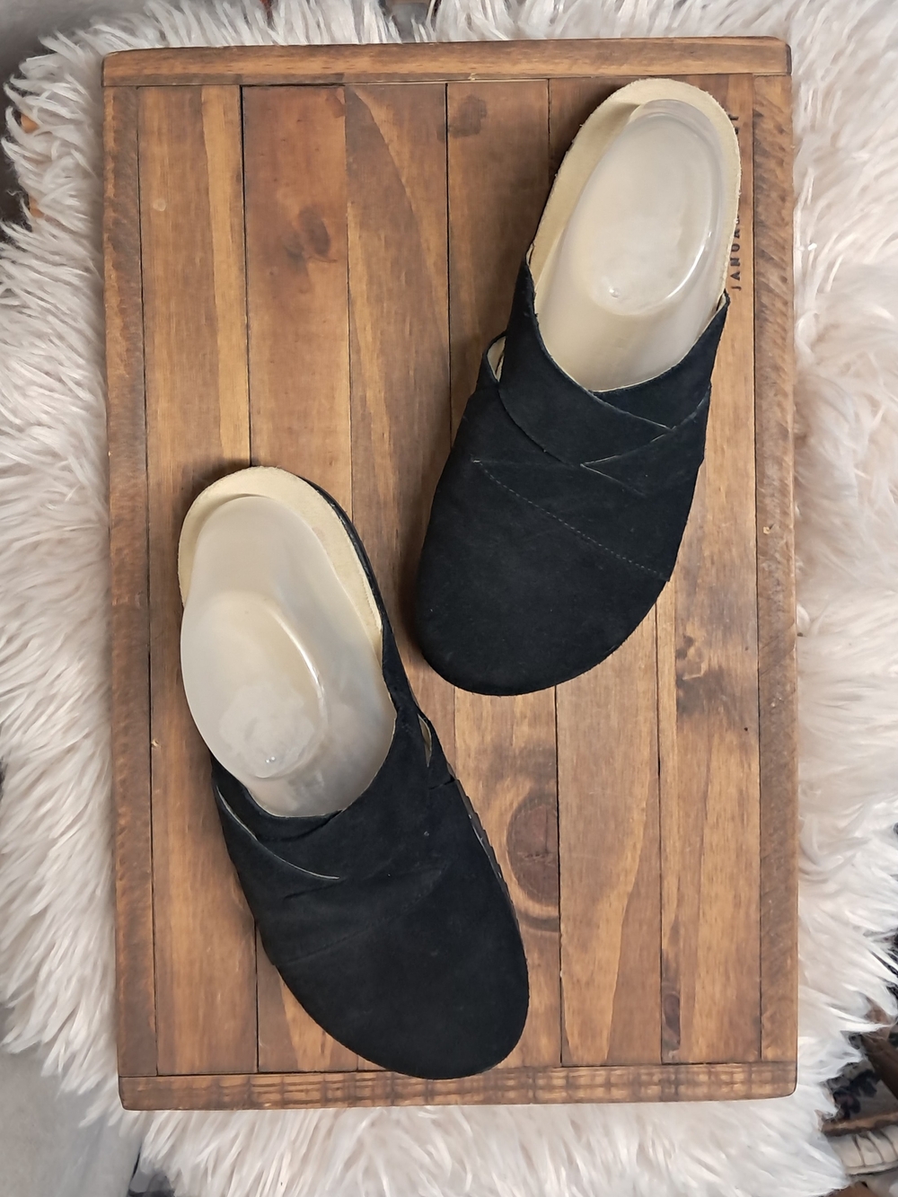 Dansko Daniella Black Suede Slip-On Clog Mules Women's Size 40
